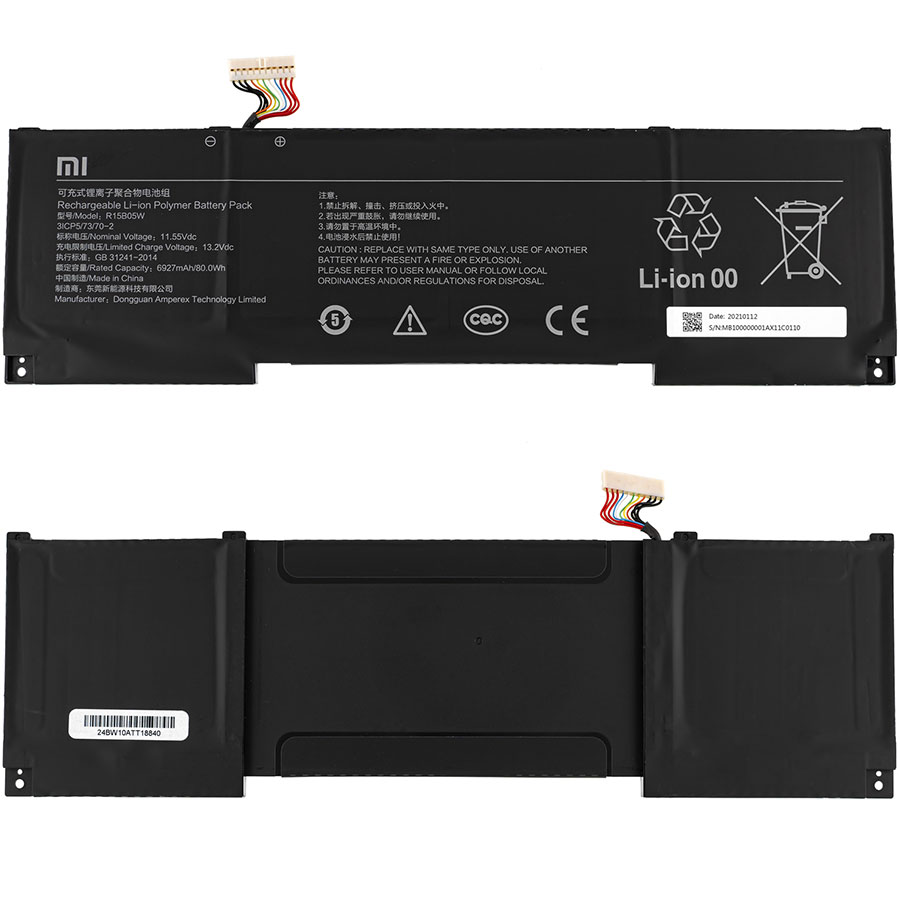 Оригінальна батарея для ноутбука Xiaomi R15B05W (Notebook Pro X 15) 11.55V 6927mAh 80Wh Black