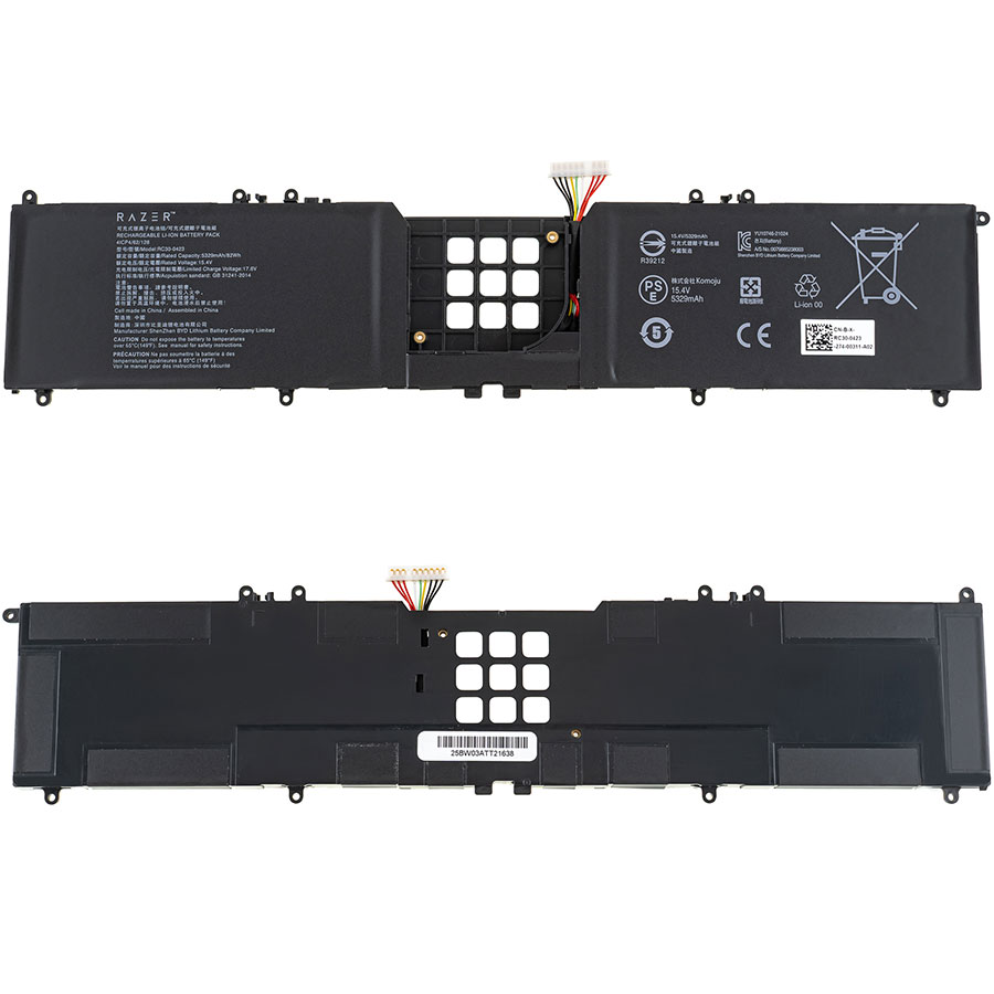 Оригінальна батарея для ноутбука RAZER RC30-0423 (Blade 17 RTX 3080 Ti, Blade 17 Early 2022) 15.4V 5329mAh 82Wh Black