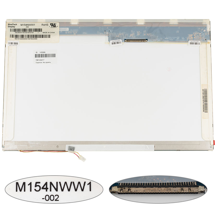 Матриця 15.4 M154NWW1 (1280*800, 30pin, 1CCFL, NORMAL, глянець, роз`єм праворуч зверху) для ноутбука