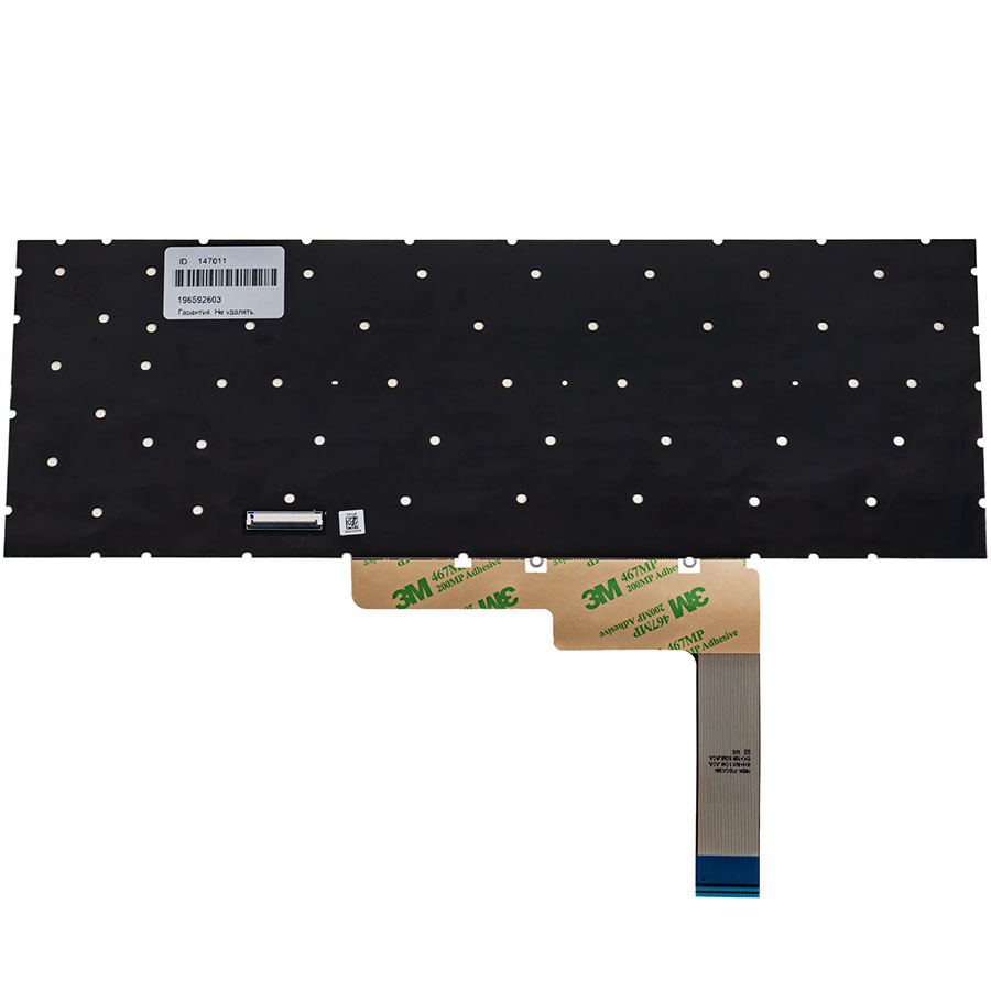 Клавіатура для ноутбука MSI (GF66, GF76) rus, black, без кадру, підсвічування клавіш (RGB Per-key) (ОРИГІНАЛ)