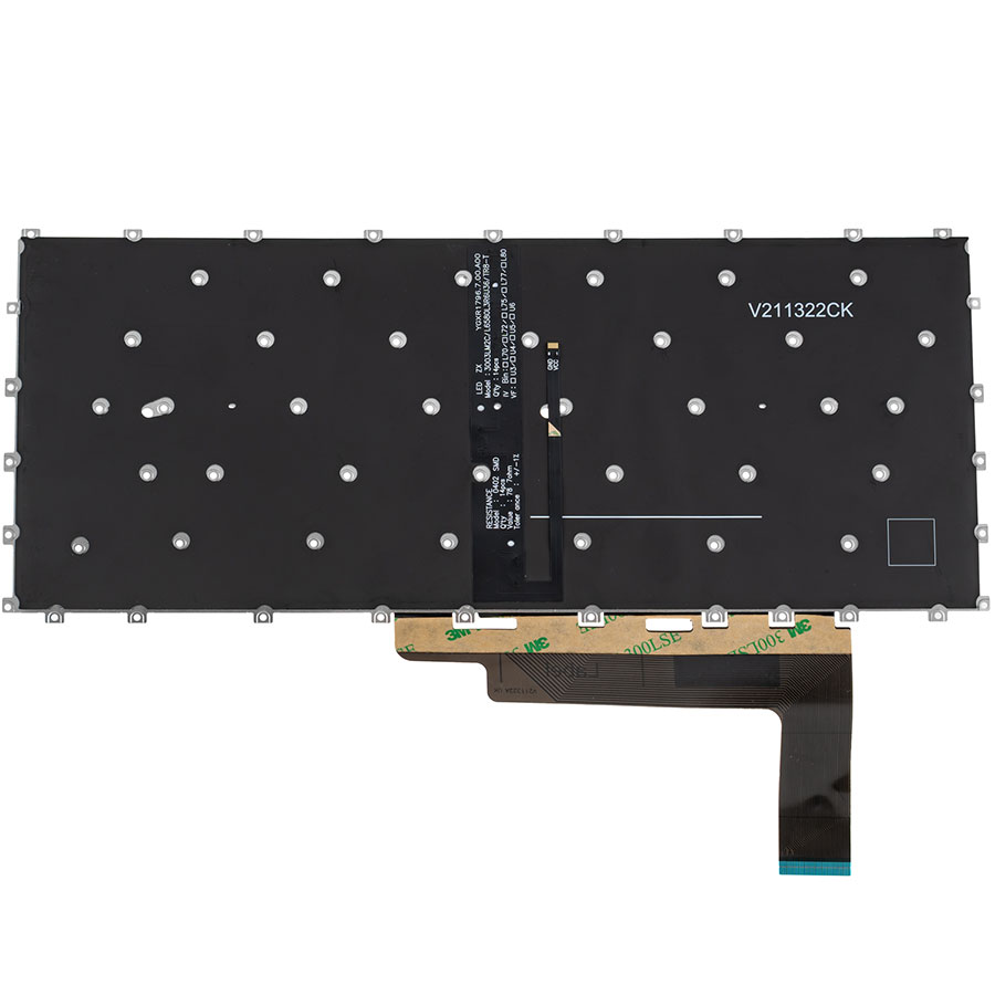 Клавіатура для ноутбука MSI (Modern 14 C7) rus, black, підсвічування клавіш, без кадру