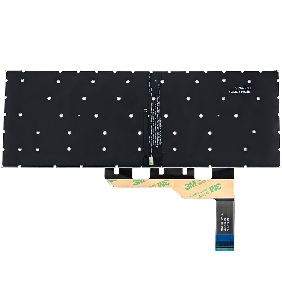 Клавіатура для ноутбука MSI (Modern 14 B) rus, white, підсвічування клавіш, без фрейму