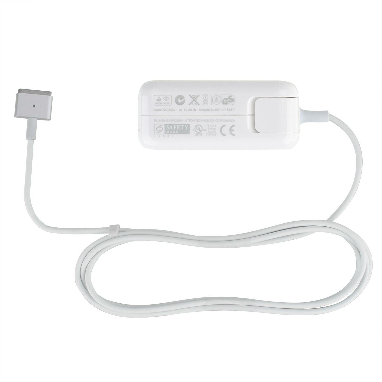 Оригінальний блок живлення для ноутбука APPLE MagSafe2 14.85V, 3.05A, 45W, White, с-евро-адаптером,Т-подібний роз`єм MagSafe2 (A1436)