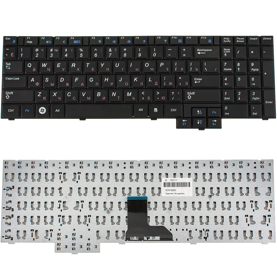 УЦЕНКА ! Клавіатура для ноутбука SAMSUNG (E352, E452, P580, R519, R523, R525, R528, R530, R538, R540, R620, RV508, RV510) rus, black