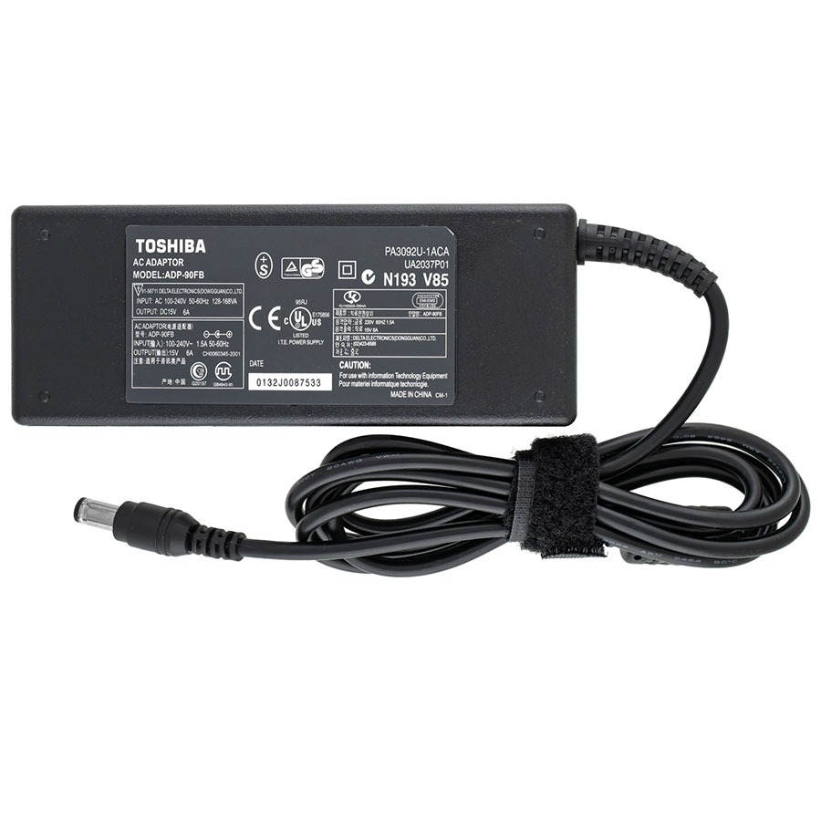 Блок живлення для ноутбука TOSHIBA 15V, 6A, 90W, 6.3*3.0мм, 3hole, black (без кабеля!)