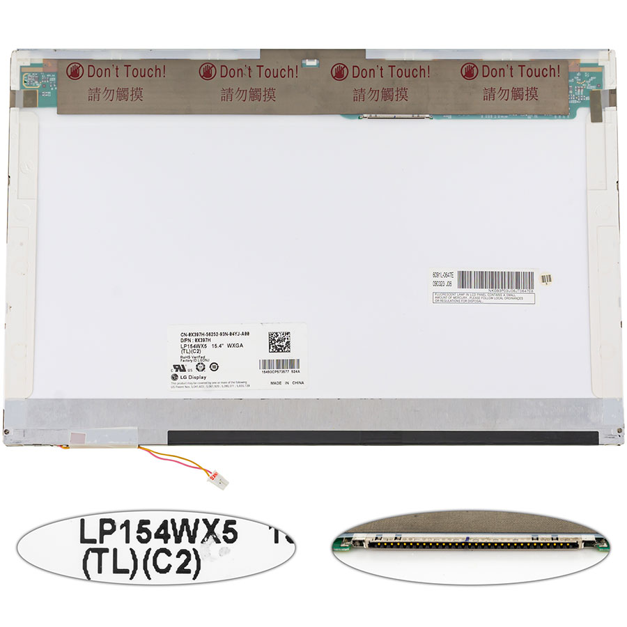 Матриця 15.4 LP154WX5-TLC2 (1280*800, 30pin, 1CCFL, NORMAL, глянець, роз`єм праворуч зверху) для ноутбука (renew)