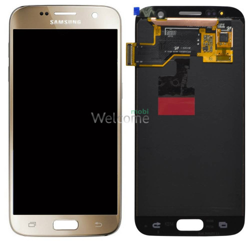 LCD Samsung SM-G930F Galaxy S7 gold with touchscreen service orig