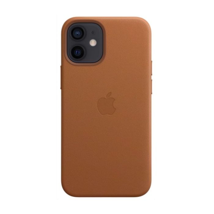 Чохол (Leather Case) для iPhone 12 mini with magsafe Brown