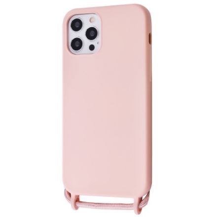 Чохол (Lanyard Case) для iPhone 12 Mini зі шнурком Pink Sand