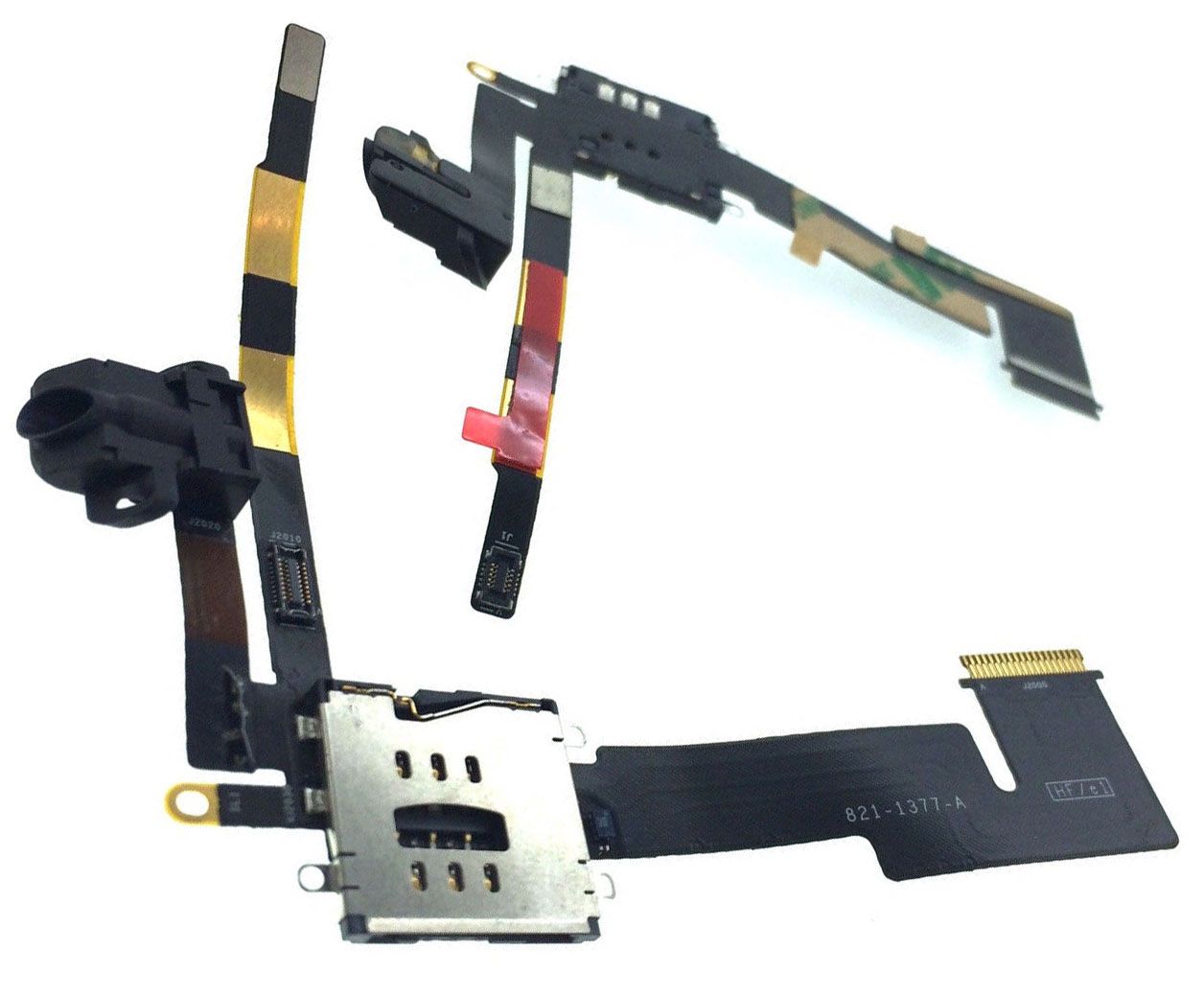 Шлейф iPad 2 з роз`ємом гарнітури та sim-тримачем (A1395 / A1396 / A1397)