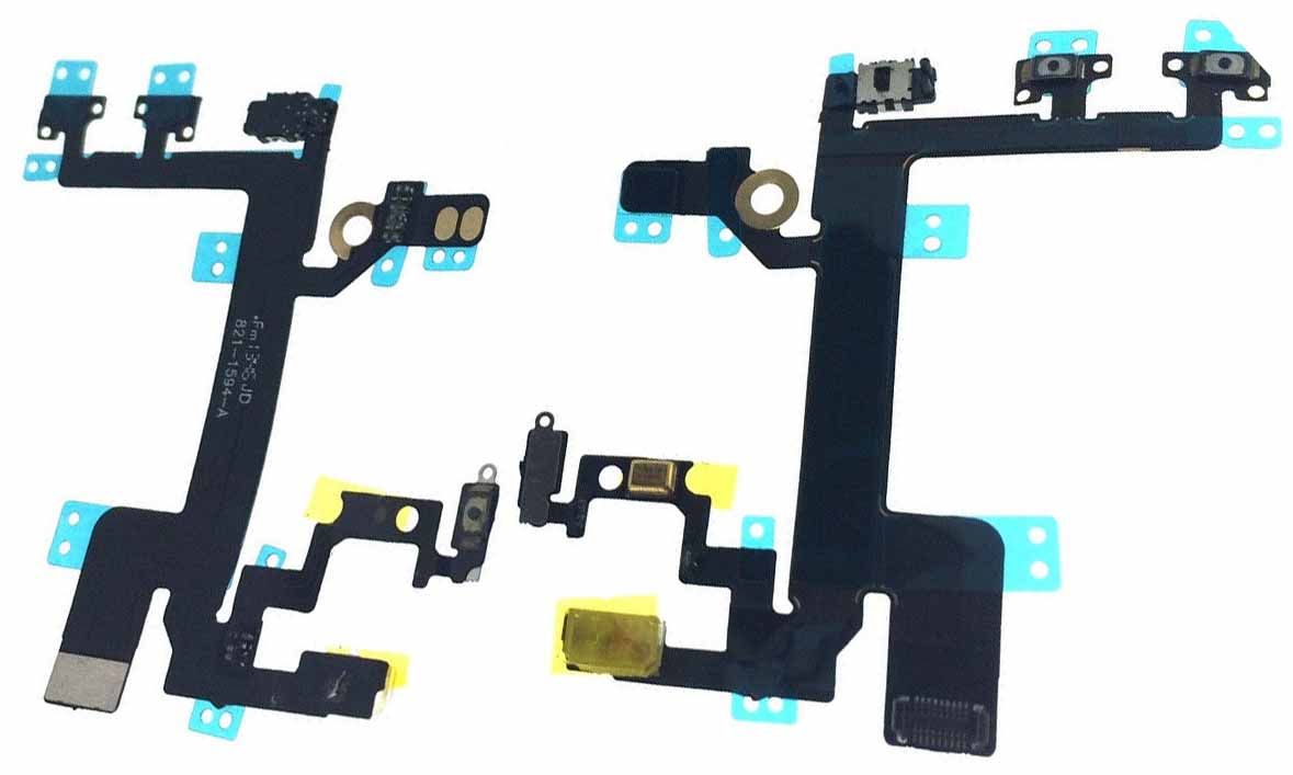 Шлейф з кнопкою включення, спалахом та мікрофоном для iPhone 5C (4.0")