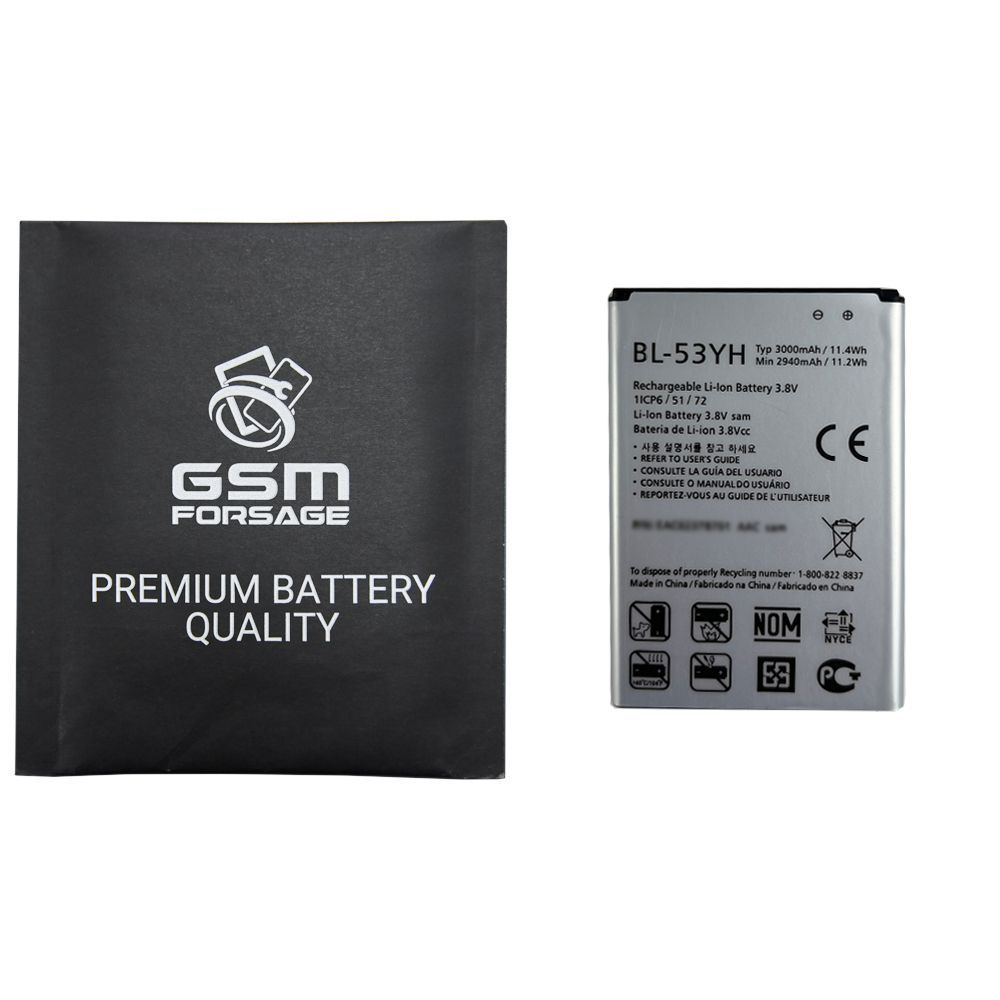 Акумулятор BL-53YH (3000 mAh) для LG D855 / D856 / D690 / F400 / VS985 / D830 / D851 Premium Quality
