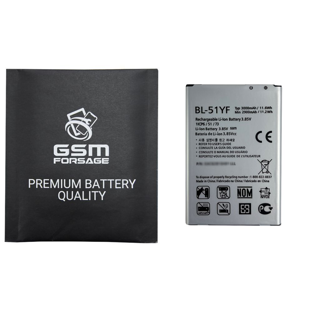 Акумулятор BL-51YF (3000 mAh) для LG H815 / H818 / H810 / VS999 / G4 Stylus Premium Quality