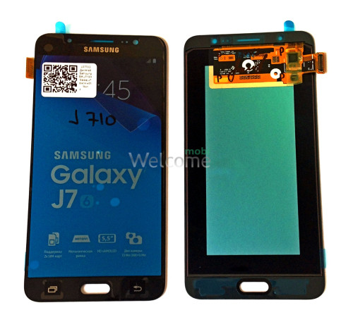 Дисплей Samsung SM-J710H Galaxy J7 (2016) в сборе с сенсором black service orig