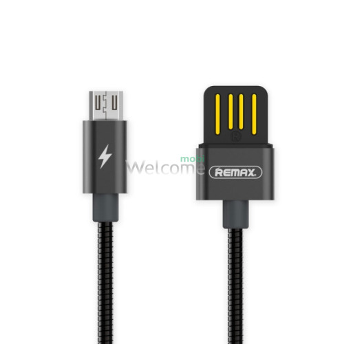 USB кабель micro Remax Silver Serpent RC-080m, 2.1A 1m tarnish