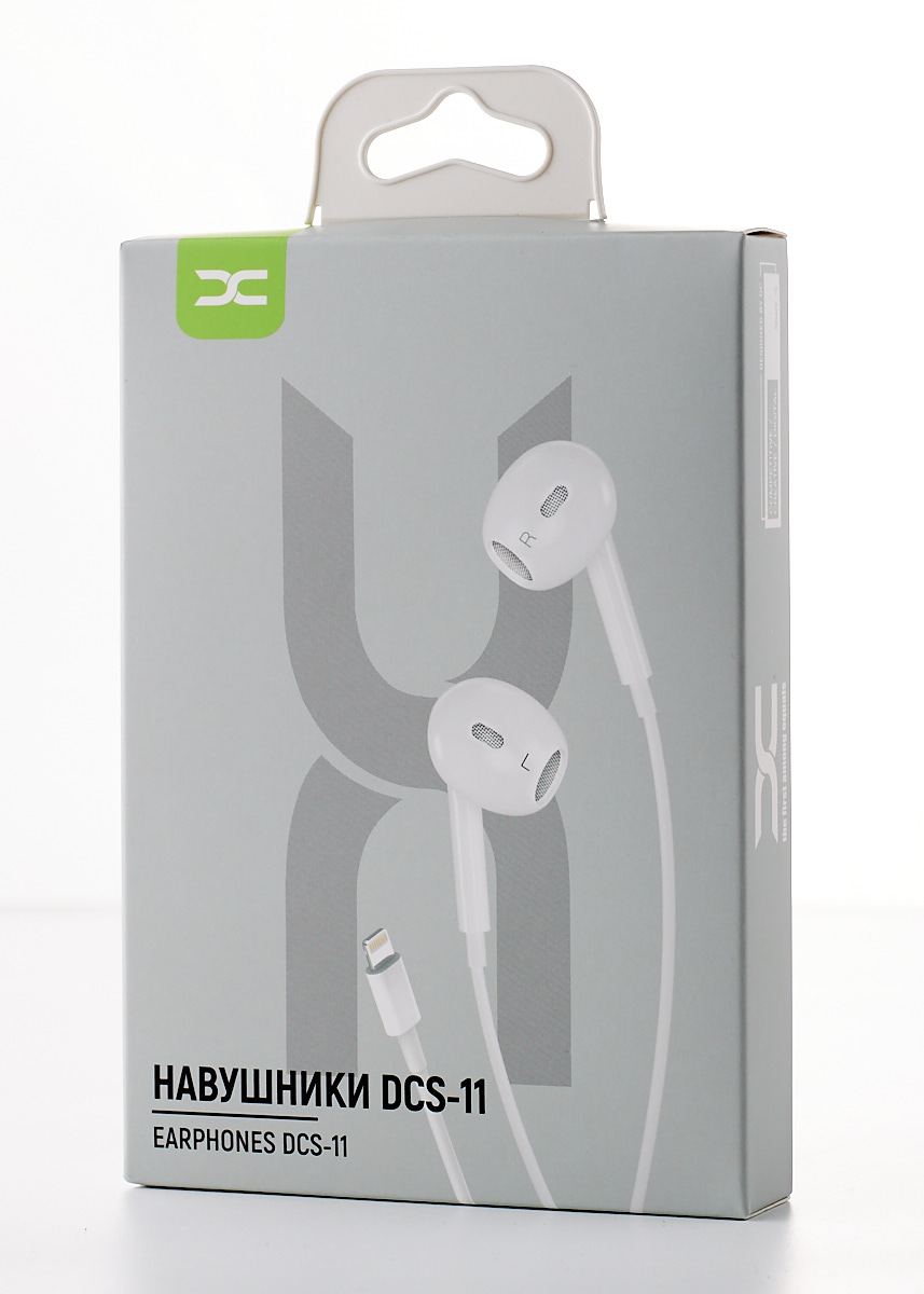 Дротові навушники DC DCS-11 Lightning, Bluetooth білий
