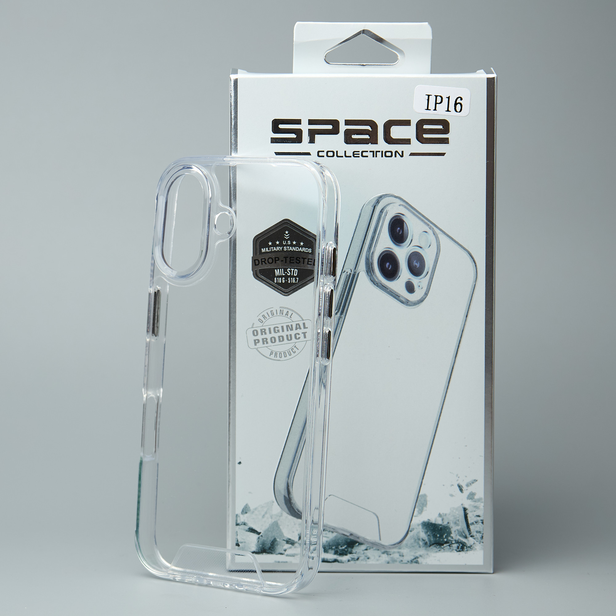 Чохол Space Case (1st Gen) для телефону iPhone 16 Plus Прозорий