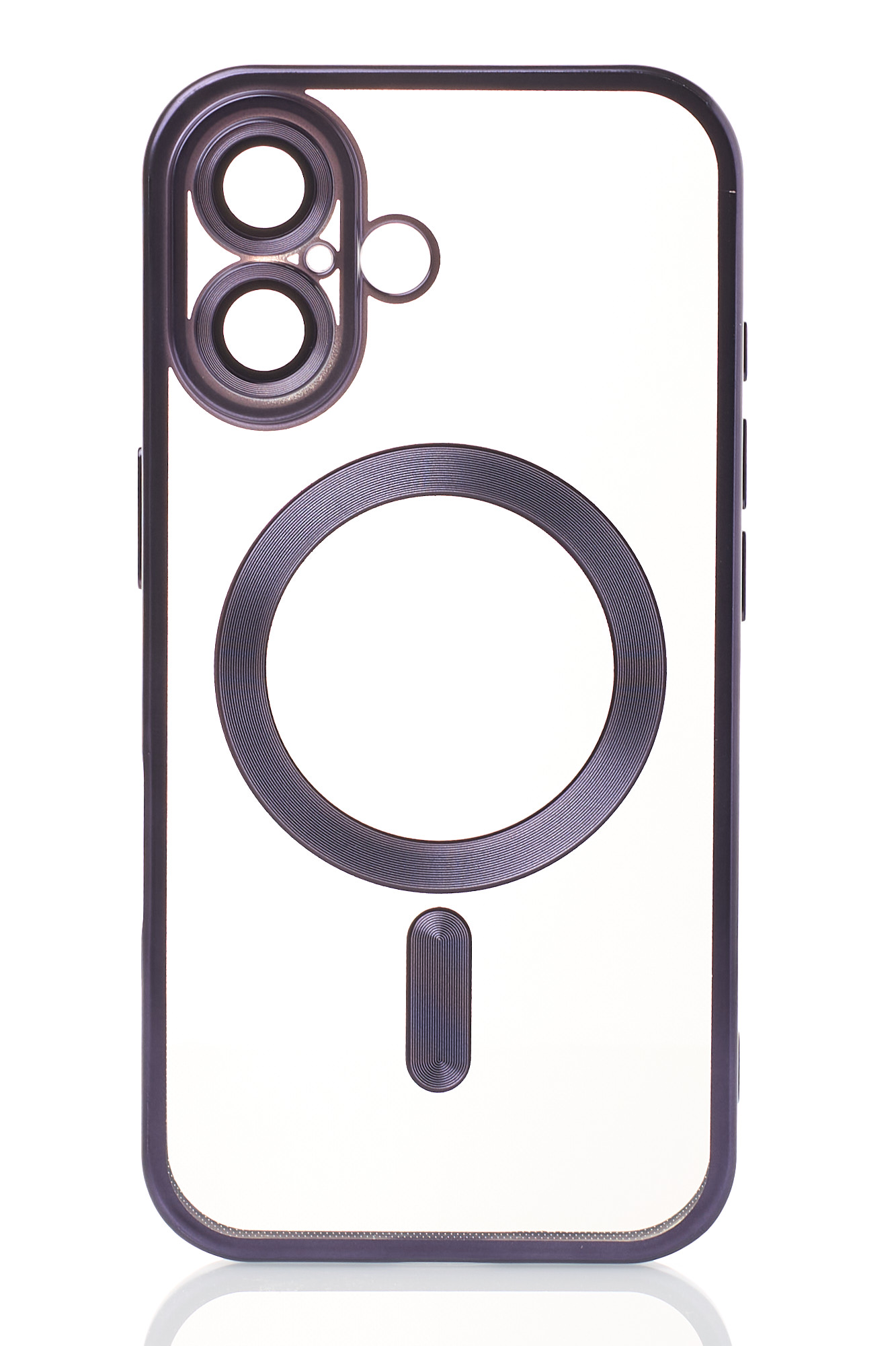 Силіконовий чохол MagSafe SHINING MATTE для телефону iPhone 16 deep purple