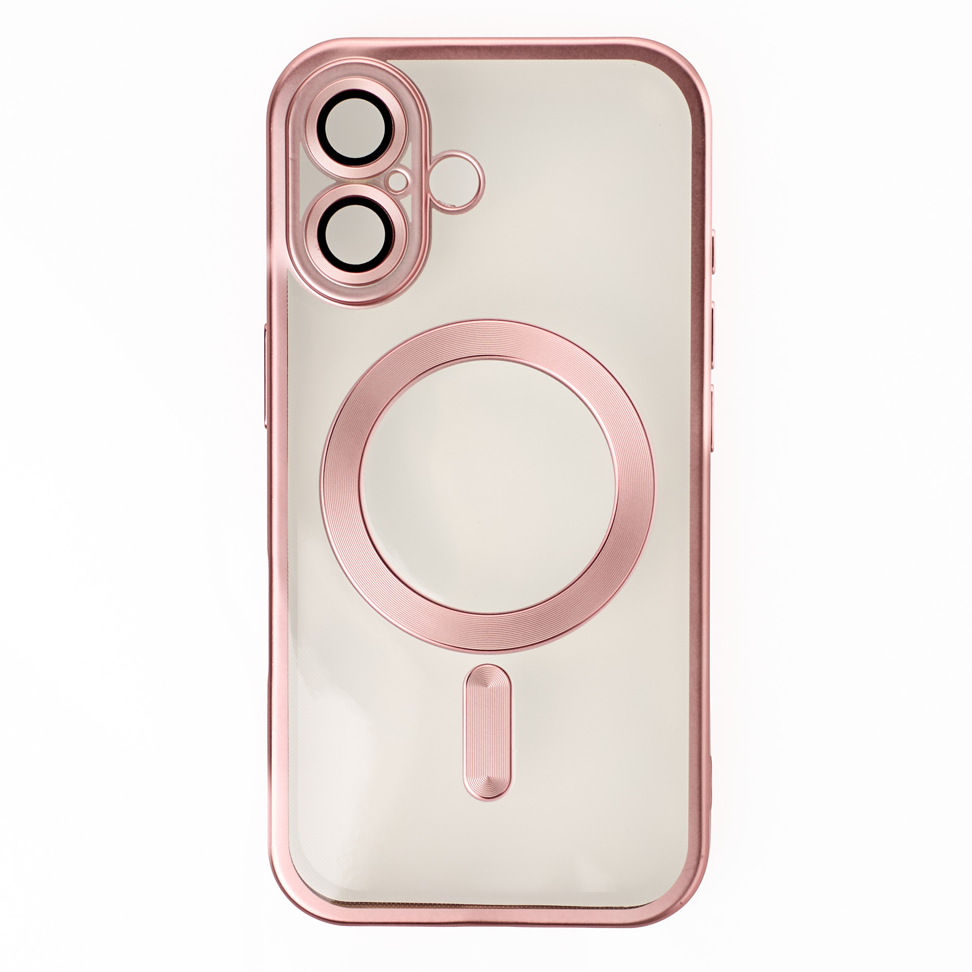 Силіконовий чохол MagSafe SHINING MATTE для телефону iPhone 16 Plus pink