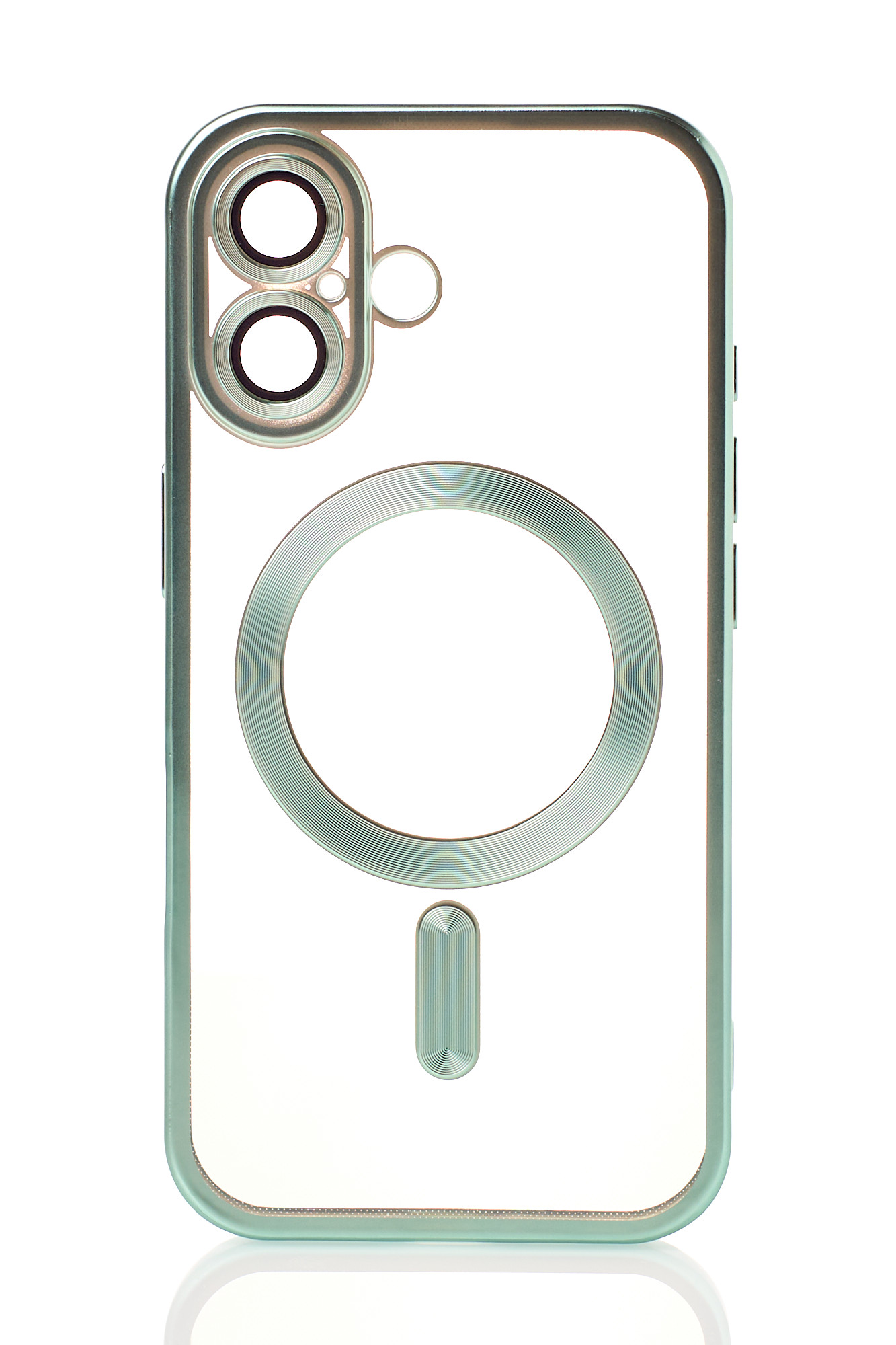 Силіконовий чохол MagSafe SHINING MATTE для телефону iPhone 16 Plus mint