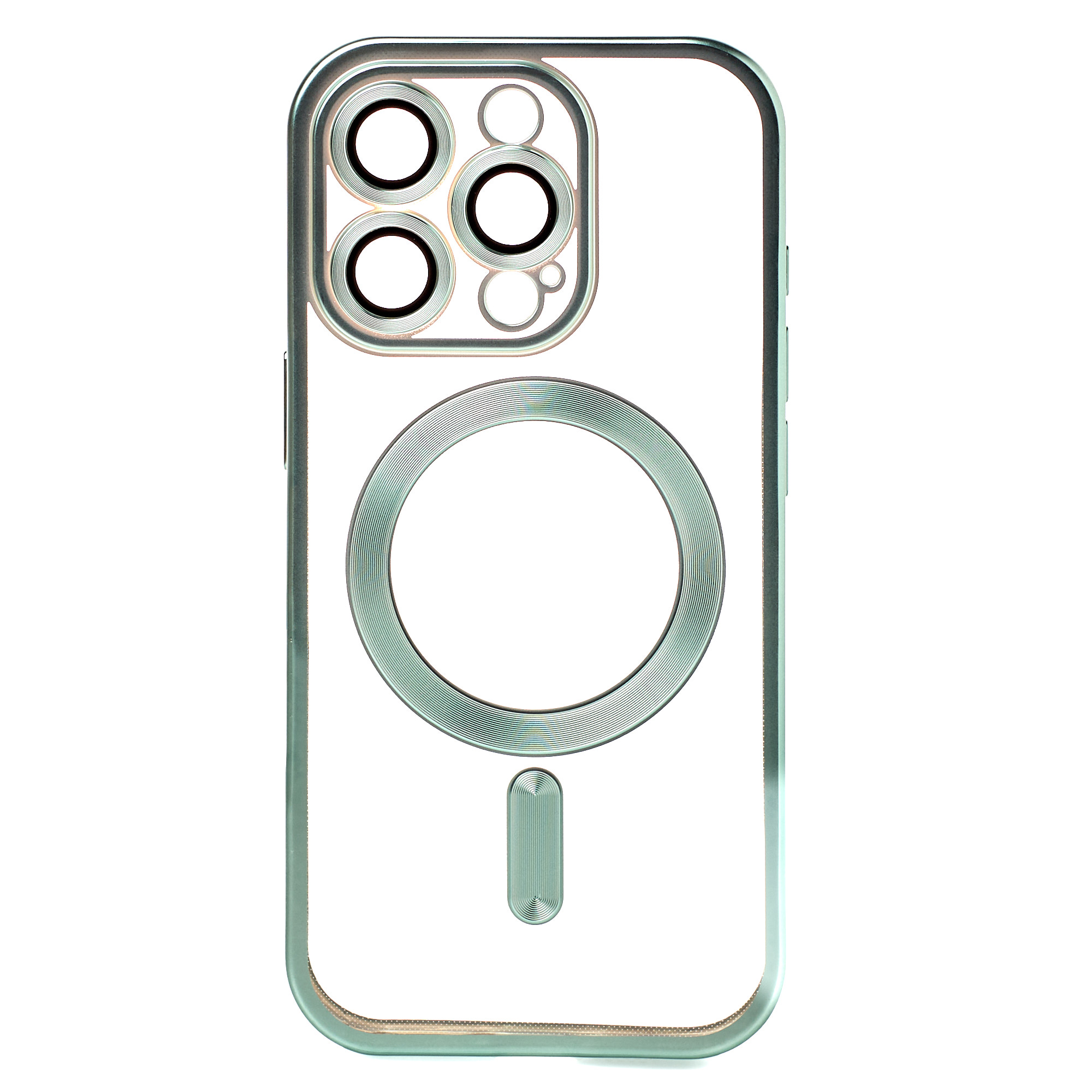 Силиконовый чехол MagSafe SHINING MATTE для iPhone 16 Pro mint