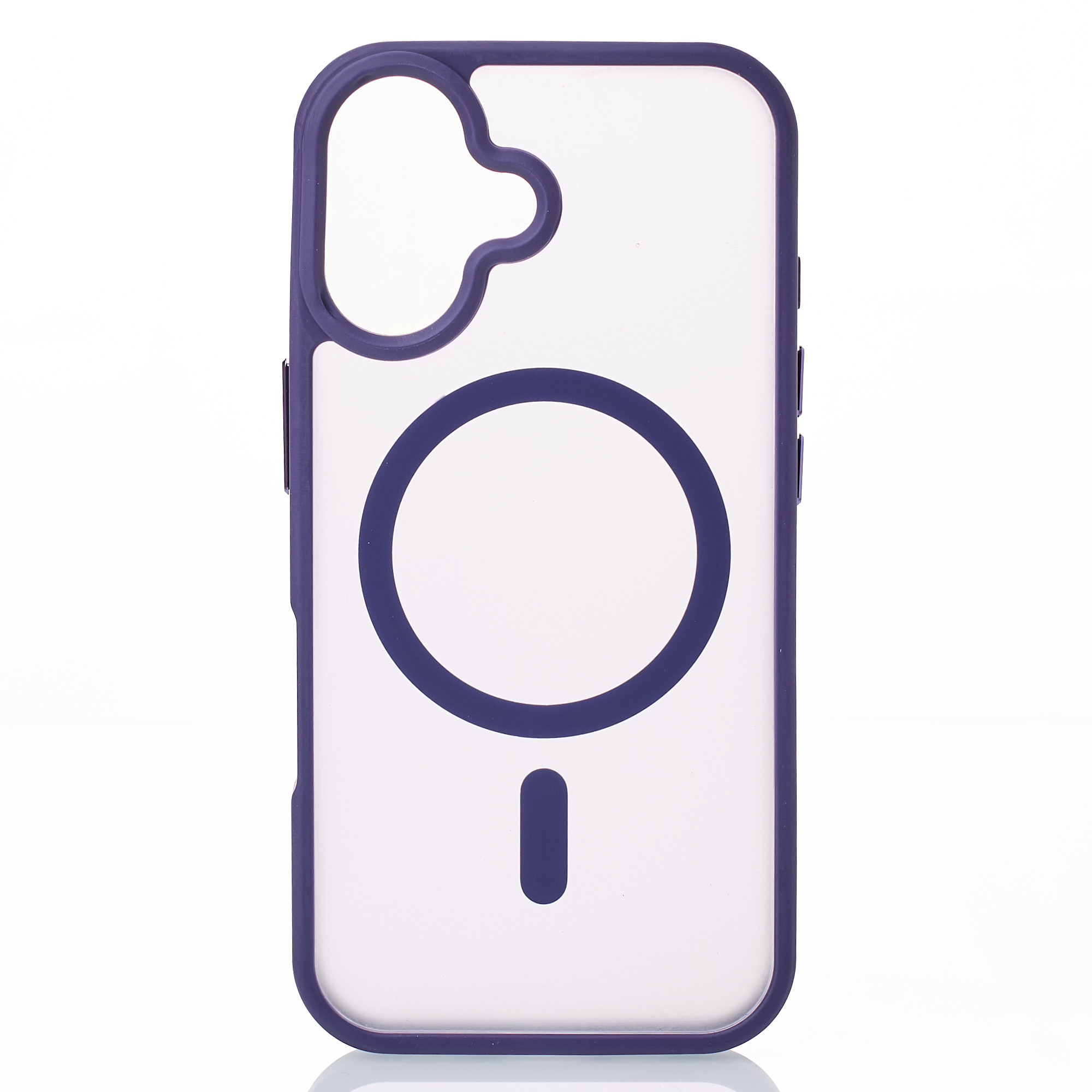 Силіконовий чохол MATTE з підтримкою MagSafe для телефону iPhone 16 Plus dark purple
