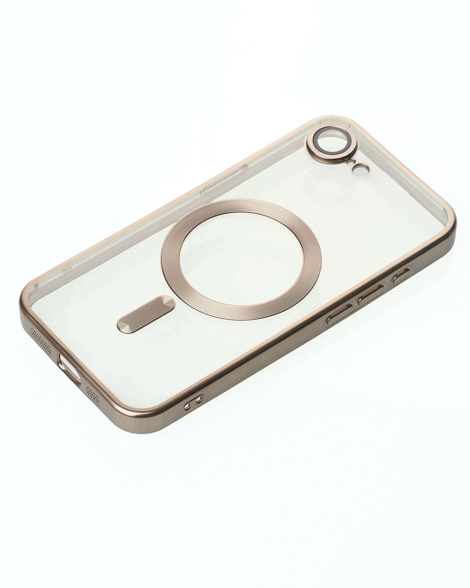 Силиконовый чехол MagSafe SHINING MATTE для iPhone 16E natural titanium