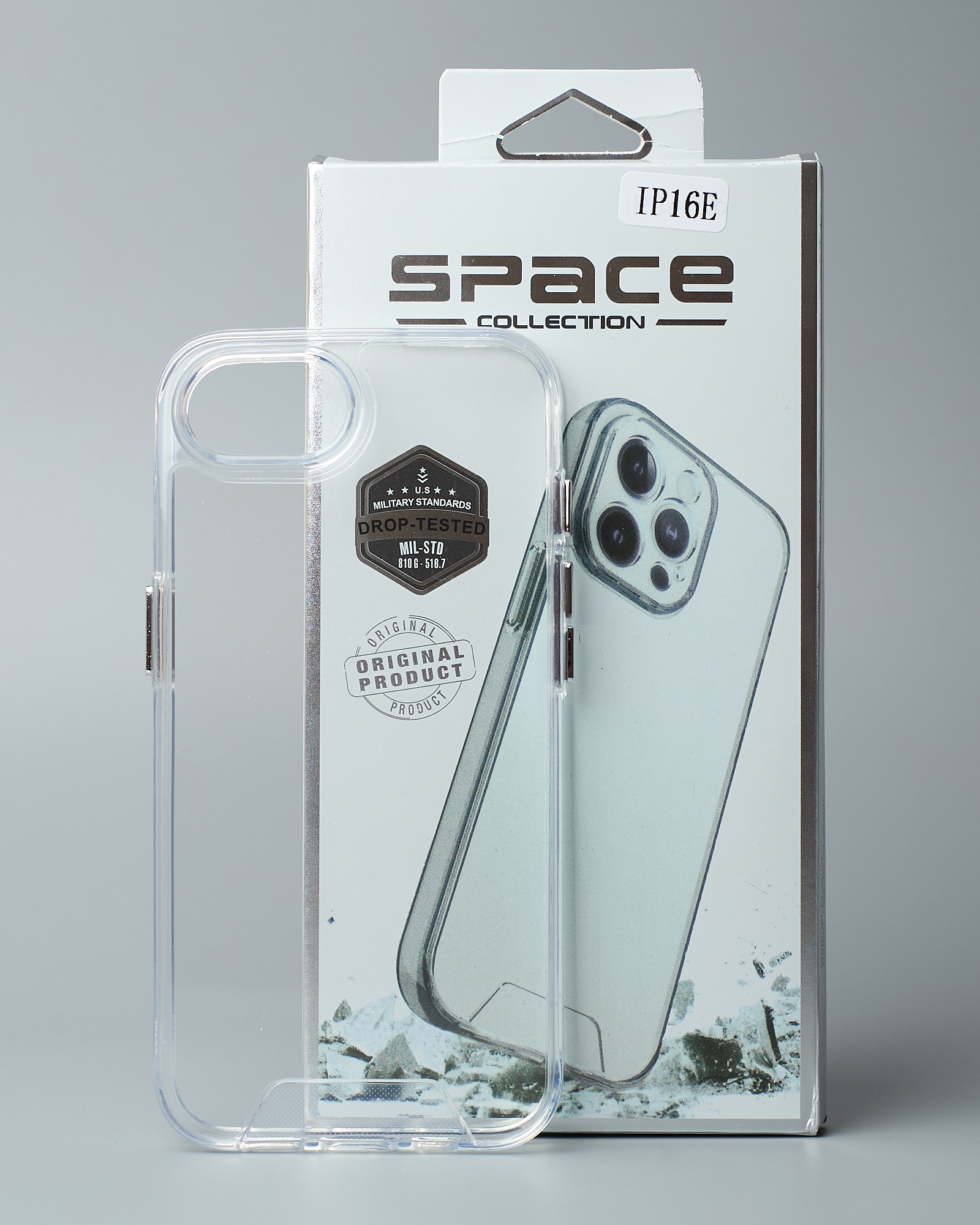 Чехол Space Case (1st Gen) для iPhone 16E прозрачный