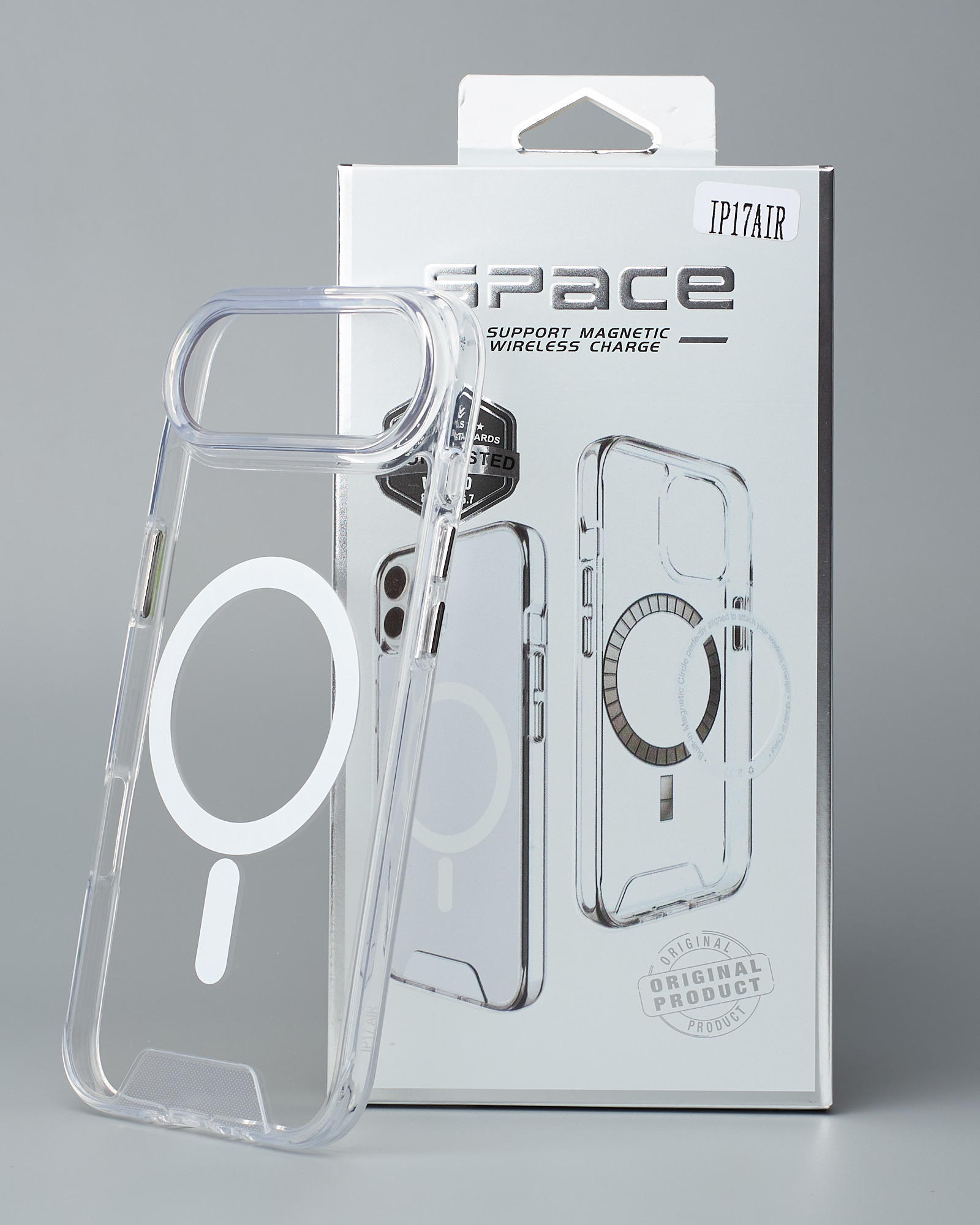 Чохол SPACE CASE з підтримкою MagSafe для телефону iPhone 17 AIR Прозорий