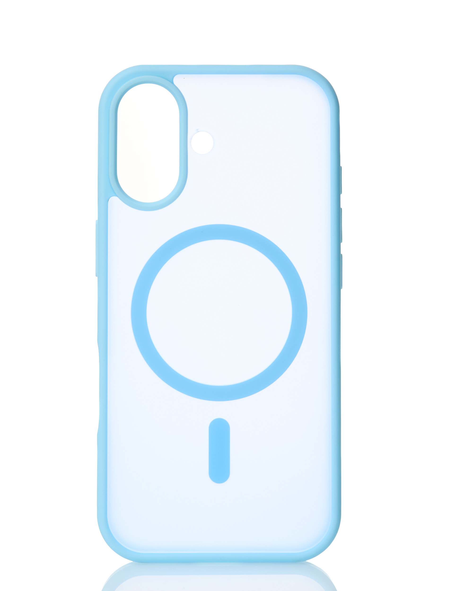Силіконовий чохол MATTE з підтримкою MagSafe для телефону iPhone 17 light blue