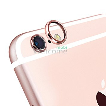 Скло камери iPhone 6/iPhone 6 Plus/iPhone 6S/iPhone 6S Plus з рамкою rose gold