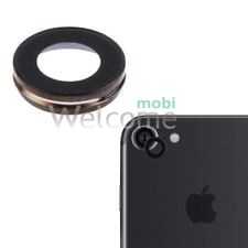 Стекло камеры iPhone 7,iPhone 8,iPhone SE 2020,iPhone SE 2022 с рамкой black