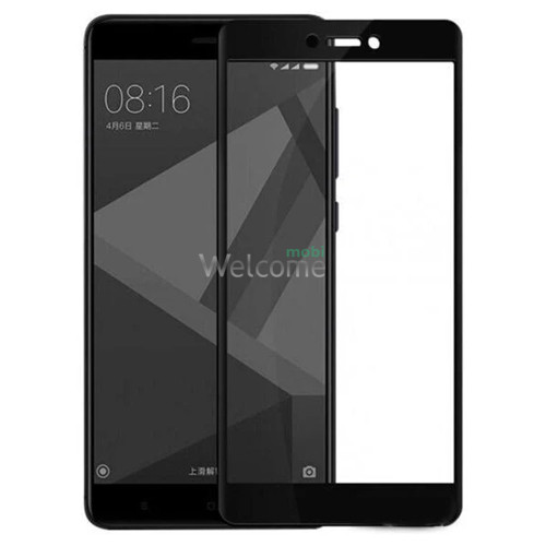 Скло Xiaomi Redmi Note 4X Full Glue (0.3 мм, 2.5D) black