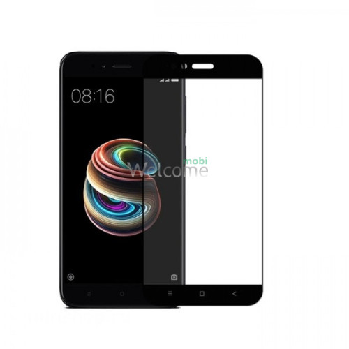 Glass for Xiaomi Mi A1/Mi 5X Full Glue (0.3 мм, 2.5D) black