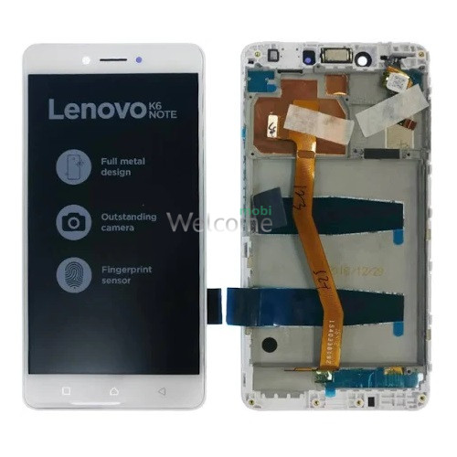Дисплей Lenovo K6 Note (K53a48) в зборі з сенсором та рамкою white